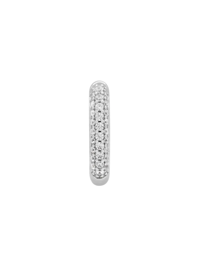 Darkai Women's Just The [un]ordinary Rolo 18k White-gold-plated & Cubic Zirconia Single Earring In White Gold