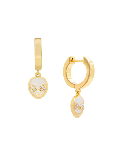 Darkai Women's Brother 18k Gold-plated, Glow Enamel & Cubic Zirconia Huggie Earrings In Yellow Gold