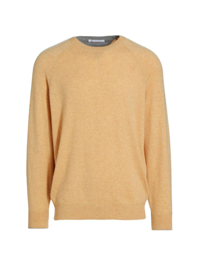 Brunello Cucinelli Cashmere Crewneck Sweater In Light Camel