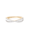 STONE AND STRAND WOMEN'S BOLD 10K YELLOW GOLD & DIAMOND CROSSOVER RING