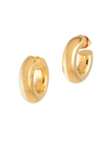 MARTHA CALVO WOMEN'S DONUT 14K GOLD-PLATED HOOP EARRINGS