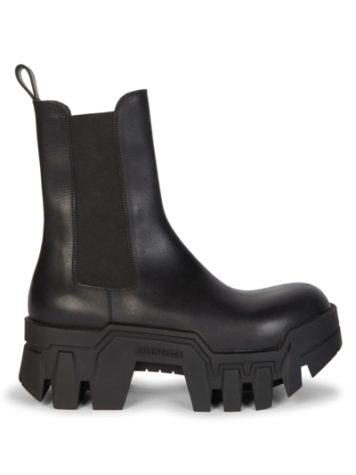 Balenciaga Men's Bulldozer Chelsea Boots In Black