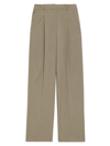 THEORY WOMEN'S PLEATED HIGH-WAISTED WIDE-LEG TROUSERS