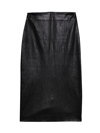 Theory Women's Skinny Leather Pencil Skirt In Black