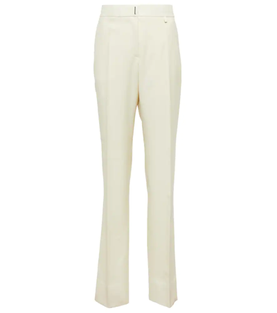 Givenchy High-rise Mohair And Wool Pants In Ivory