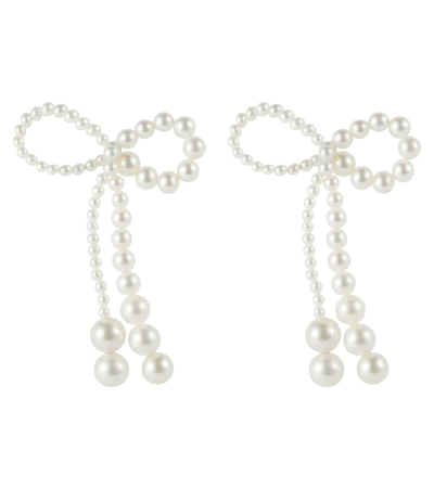 Sophie Bille Brahe Grande Rosette De Pearls Large Bow Earrings In Freshwater Pearls In Not Applicable