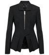 GIVENCHY PEPLUM WOOL AND MOHAIR JACKET