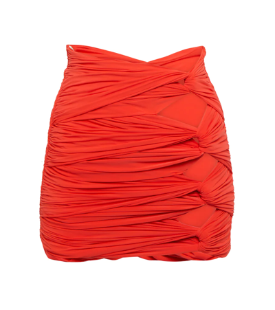 Alex Perry Kort Jersey Miniskirt In Tangerine