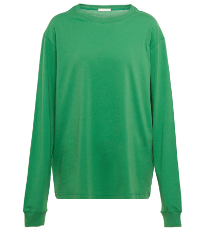 The Row Ciles Oversized Organic Cotton Top In Green