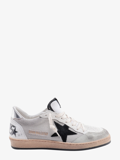Golden Goose Ball-star Low-top Sneakers In Silver
