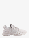 Fendi Ff Motif Lace-up Sneakers In White