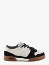 Fendi Men Low Top Sneaker In Calfskin With Logo In Multi