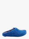 Marni Ponyskin And Leather Mules In Blue