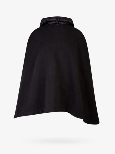 Moncler Oversized Poncho Cape In Black