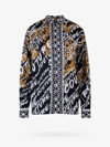 Versace Jeans Couture Brushed Logo-print Long-sleeve Shirt In Black
