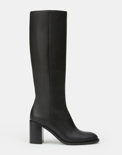 Lafayette 148 Calfskin Leather Heeled High Boot-black