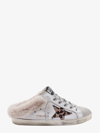 Golden Goose White Superstar Sabot Sneakers In White