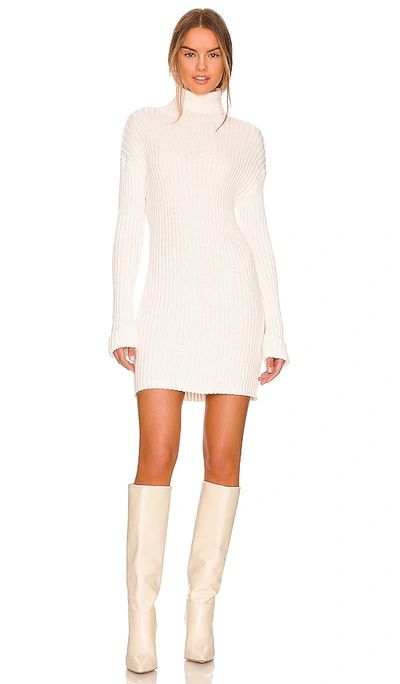 Stitches & Stripes Crista Ribbed Mini Dress In White