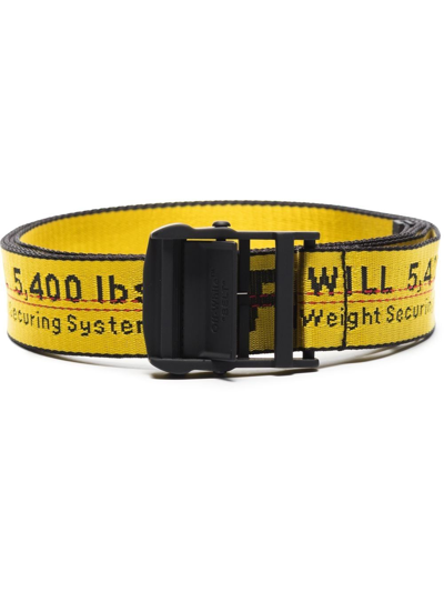 Off-white Industrial Rollercoaster Belt In H35 Yellow Black
