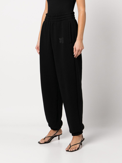 Alexander Wang T T By Alexander Wang Women Puff Logo Sweatpant In Structured Terry In Black 001