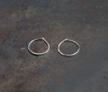 Werkstatt:münchen Werkstatt Munchen Hoop Earrings Fine Hammered M4512 In Silver