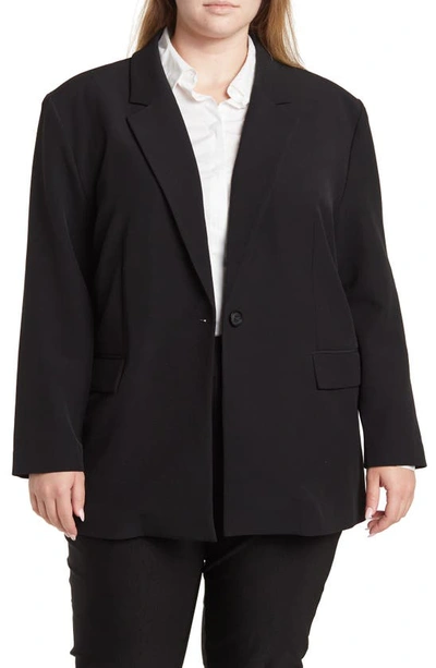 Melrose And Market Relaxed Single Button Blazer In Black