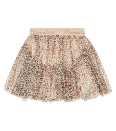 Monnalisa Kids' Animal-print Tutu Skirt In Animal Print