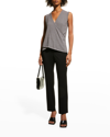 Nic + Zoe Striped Knit Wrap Tank In Blm