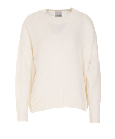 Allude Cream-colored Cashmere Sweater In White