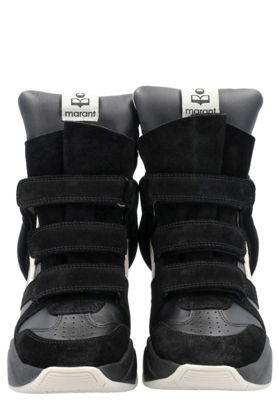 Isabel Marant Balskee Round Toe High-top Sneakers In Black