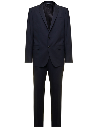 Dolce & Gabbana Martini Blue Taiolred Suit In Stretch Wool  Man