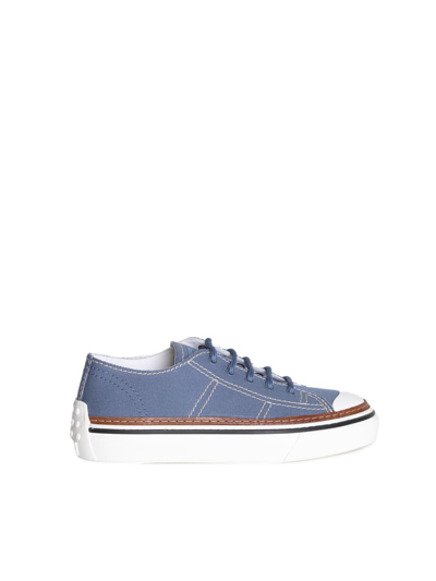 Tod's Sneakers In Hammered Leather In Tempesta