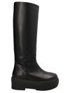 Gia Borghini Black Slip-on Boots With Platform In Black