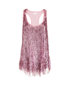 Etro Woman Pink Sequin Top In Rosa