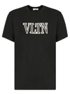 VALENTINO COTTON T-SHIRT WITH SIGNATURE EMBROIDERED VLTN