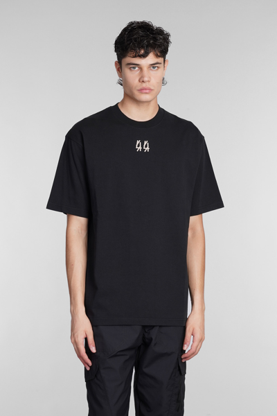 44 Label Group Black Cotton T-shirt In Nero