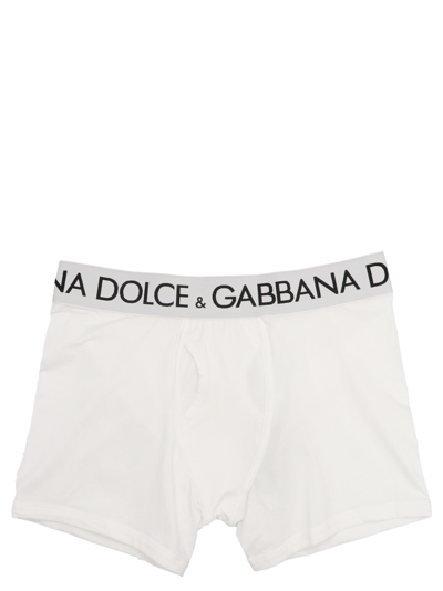 Dolce & Gabbana Logo Elastic Boxer In White
