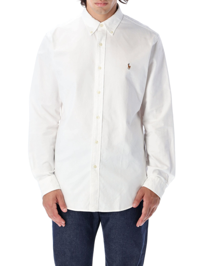Polo Ralph Lauren Custom Fit Polo Pony Oxford Shirt In White