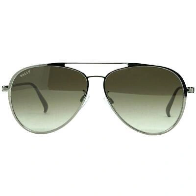 Pre-owned Bally By0024-d 08k Silver Sunglasses