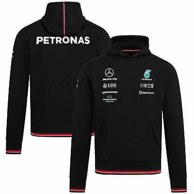 Pre-owned Mercedes-benz Mercedes Amg Petronas F1 2022 Team Hooded Sweat Formula 1 Fans