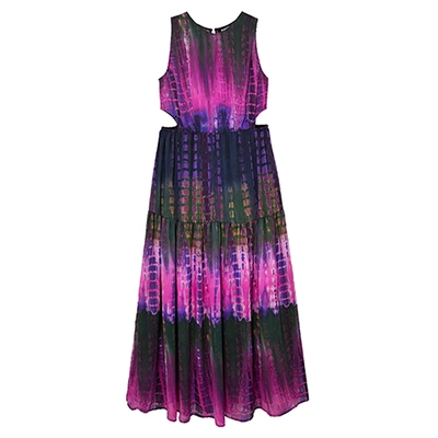 Pre-owned Desigual Women's August Tie Dye Maxi Dress Pn: 22swvw31