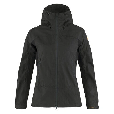 Pre-owned Fjall Raven Fjallraven Womens Abisko Lite Trekking Jacket Dark Grey / Black - Sale