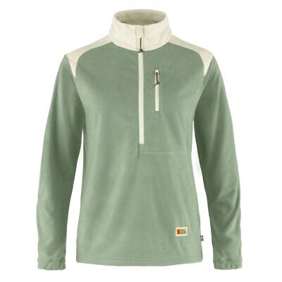 Pre-owned Fjall Raven Fjallraven Womens Vardag Lite Fleece Sage Green / Chalk White - Sale
