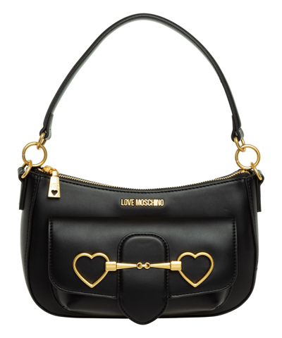 Pre-owned Moschino Love  Shoulder Bag Women Jc4074pp1flc0000 Black Small Lined Interior