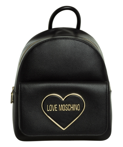 Pre-owned Moschino Love  Backpack Women Jc4140pp1flr0000 Black Lined Interior Medium