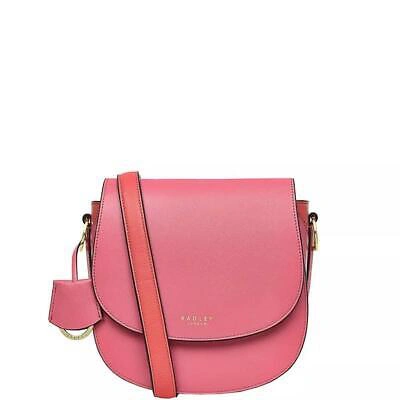 Pre-owned Radley Liverpool Street 2.0 Medium Flapover Crossbody Bag Sweet Coral Medium