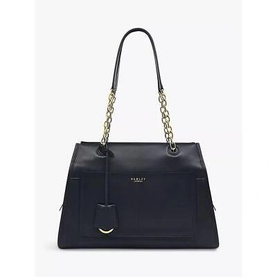 Pre-owned Radley Fern Street Handbag Black Osfa Osfa Women's/ladies