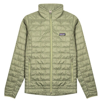 Pre-owned Patagonia Womens Nano Puff Jacket Sedge Green - Sale