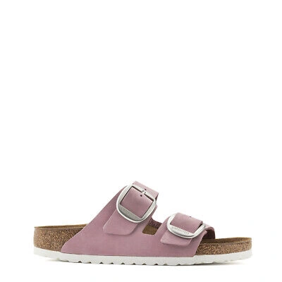 Pre-owned Birkenstock Womens Arizona Big Buckle Narrow Sandal Orchid - Sale