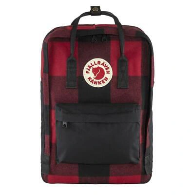 Pre-owned Fjallraven Kanken Bags Fjallraven Kanken Re-wool Laptop 15 Red / Black - Sale